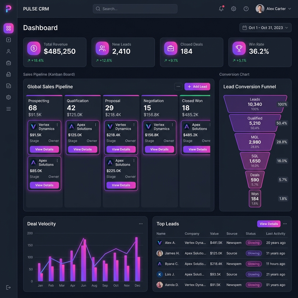 Professional Services interface and project overview