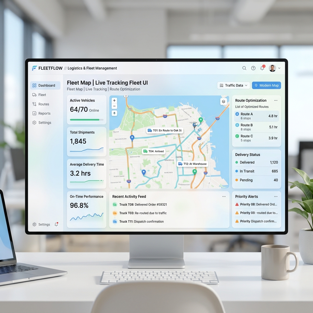 SwiftShip Logistics interface and project overview